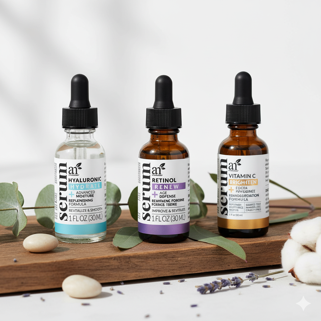 Trio-Sérum ARTNATURALS - Haute Performance,Hydratation, Anti-Âge et Éclat