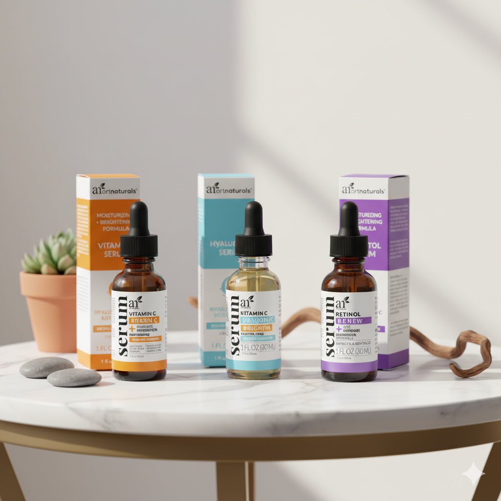 Trio-Sérum ARTNATURALS - Haute Performance,Hydratation, Anti-Âge et Éclat