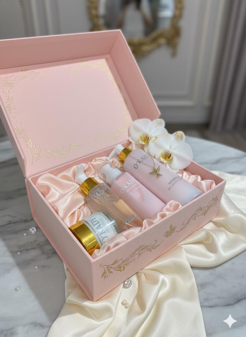 باك ÔKADY للجمال الطبيعي – روتين كامل من 4 منتجات للعناية بالوجه والجسم وترطيب وإشراقة تدوم طوال اليوم